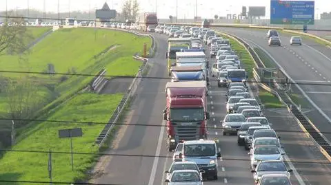 Nawet 5 kilometrów ma korek na autostradzie A4