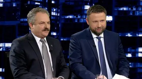 Marek Jakubiak (Kukiz &#039;15) and Marcin Kierwiński (Civic Platform) in "Kropka nad i"