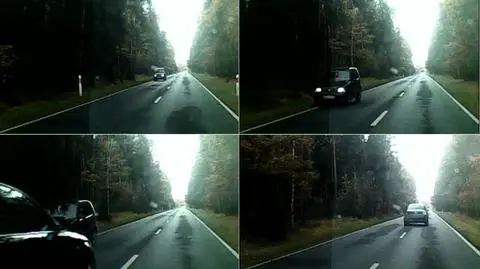 Policja oddała do sądu kierowcę, który wyprzedzał na trzeciego