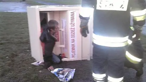Złodziej utknął w kontenerze