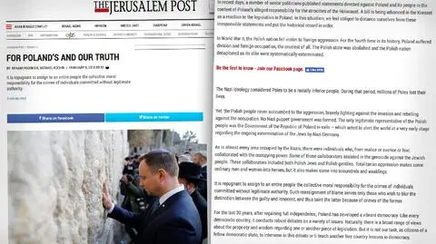 "Jerusalem Post": nie dawać Polsce lekcji z demokracji