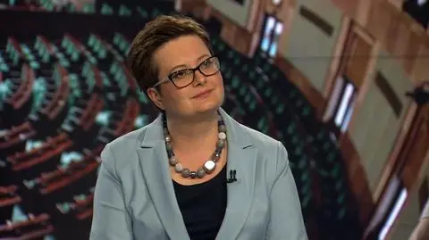 Katarzyna Lubnauer, leader of the Modern Party in "Fakty po Faktach" TVN24