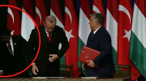 Podczas spotkania Recepa Tayyipa Erdogana z Viktorem Orbanem doszło do wypadku