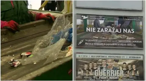 Igły w stogu... śmieci. Pracownicy pokłuci, sortownia apeluje do mieszkańców