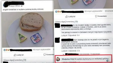 Szpitalne posiłki nie należą do najbardziej sycących