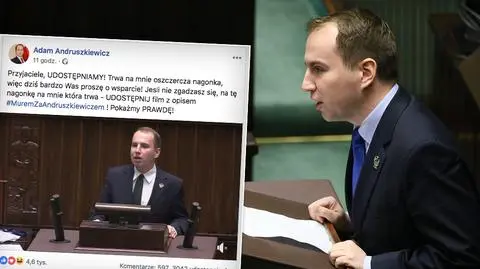 Adam Andruszkiewicz prosi o wsparcie, mówi o nagonce