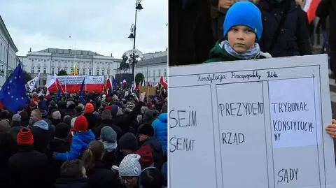 Manifestanci protestowali przeciwko zmianom w Trybunale Konstytucyjnym