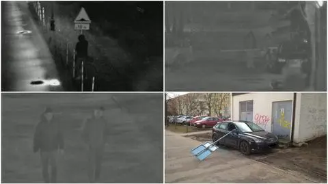 Powybijali szyby w autach znakiem drogowym. Zobacz monitoring