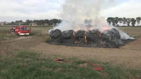 Pożar gasili strażacy z OSP Kiszkowo