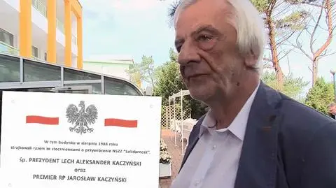 Terlecki o tablicy w Stoczni Gdańskiej upamiętniającej udział braci Kaczyńskich w strajku