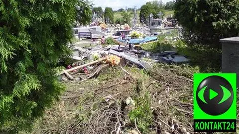 Koparką zdemolował 50 nagrobków