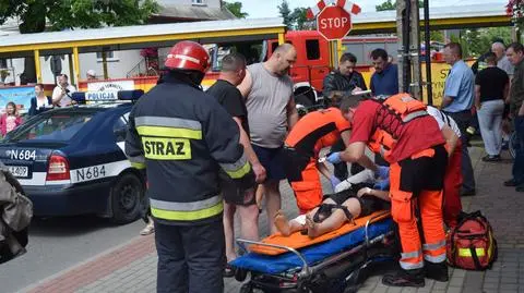 Wypadek na przejeździe kolejowym w Stegnie