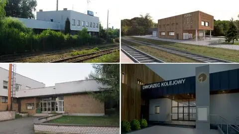 Był murowany, będzie drewniany. 
Zobacz projekt dworca w Poraju