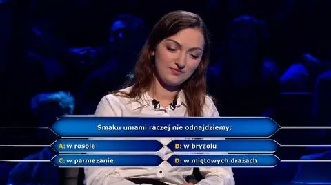 "Milionerzy". Pytanie o smak umami. Gdzie nie odnajdziemy smaku umami?