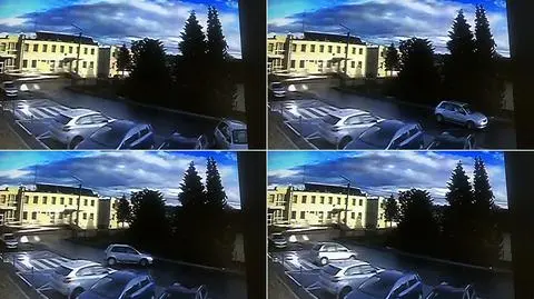Wiatr przestawił samochód zostawiony "na luzie"