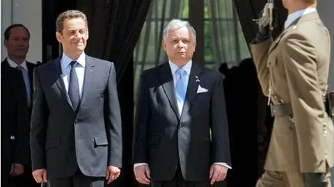 Lech Kaczyński podejmuje Nicolasa Sarkozy'ego