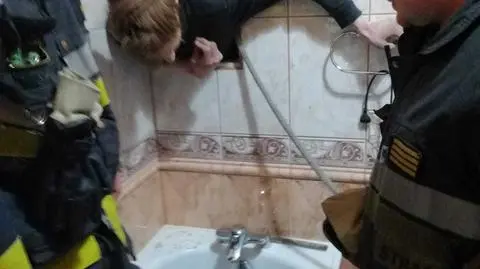 The would-be thief got stuck and a fire brigade had to take him out