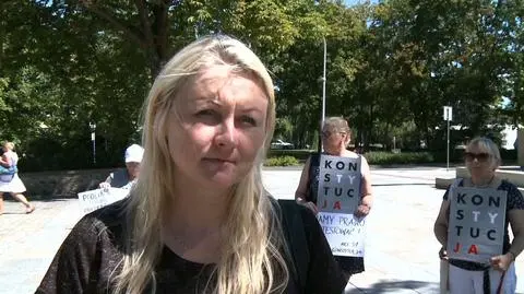 Kielce. Koszulka z napisem "konstytucja" na kieleckim dziku