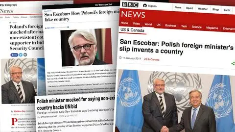 Zawrotna kariera San Escobar. Światowe media o pomyłce ministra