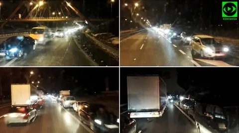 Samochody jechały pod prąd na A4