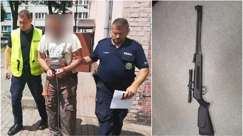 Mężczyzna strzelał do policjantów z wiatrówki