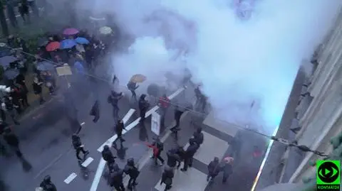 Nagranie ataku na policjantów w Poznaniu po Czarnym Proteście