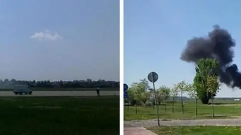 Samolot spadł na warszawskie lotnisko