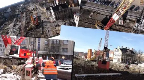 Klip pokazuje postęp na budowie