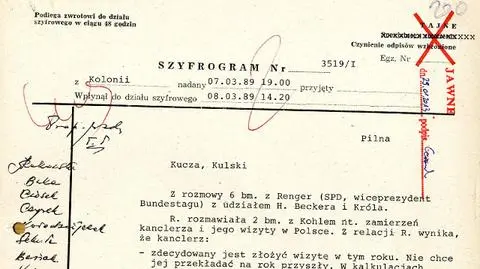 MSZ odtajnia szyfrogramy z 4 czerwca 1989 r. "Autentyczny zapis, jak Polska była widziana"