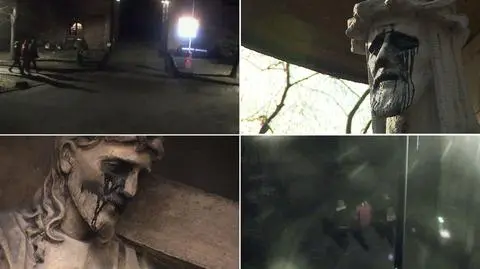 Katowice Policja szuka osób z monitoringu w związku z dewastacją kalwarii