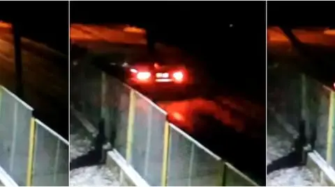Bolków. Kierowca BMW wjechał w pieszych. Nagranie z monitoringu