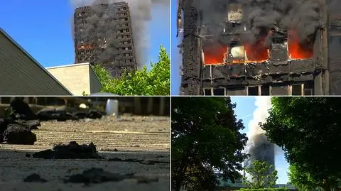 W wieżowcu Grenfell Tower w Londynie zginęły 72 osoby (nagranie archiwalne)