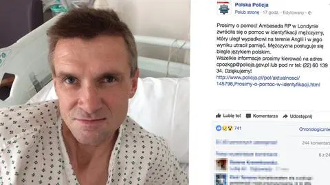 Odnaleziono go w Londynie, stracił pamięć, biegle mówi po polsku
