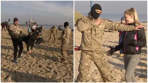 Trening na plaży z żołnierzami Formozy w szczytnym celu