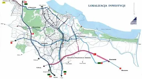 Z obwodnicy na starą "7" przez węzeł Żuławy 