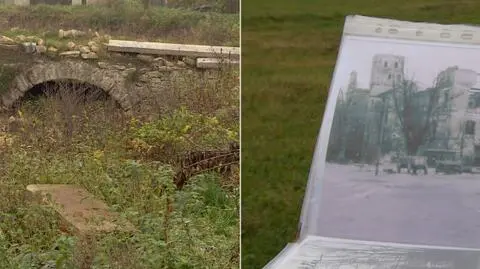 Widac już ruiny zabytkowego zamku