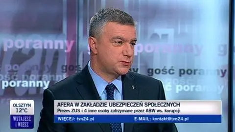 Prezes ZUS z telewizorem