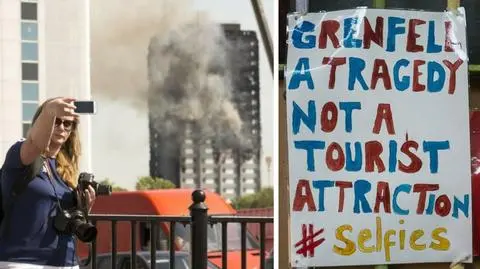 Selfie pod Grenfell Tower