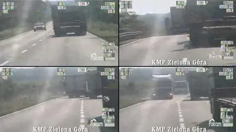 Tirem wyprzedzał na podwójnej ciągłej. Zobacz nagranie