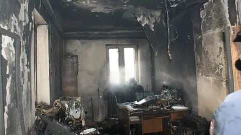 Spalony budynek GOPS w Makowie