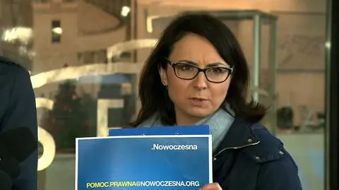 Nowoczesna oferuje pomoc prawną dla protestujących przed Sejmem