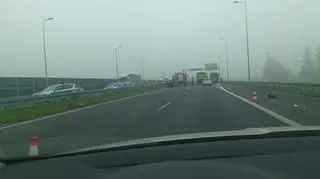 Zablokowana autostrada A4 po śmiertelnym wypadku na wysokości Bochni