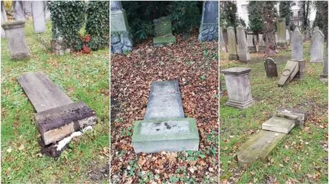 Opole. Dzieci poprzewracały macewy na żydowskim cmentarzu