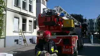 Pożar w centrum Sopotu