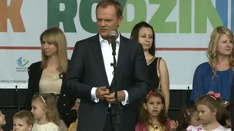 Donald Tusk przemawiał w Elblągu