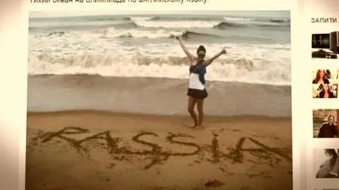 Napisała "Rassia" na plaży i stała się pośmiewiskiem
