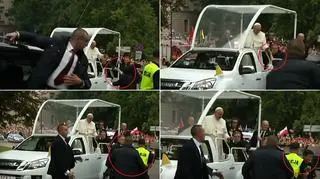 Mężczyzna próbował podbiec do papamobile