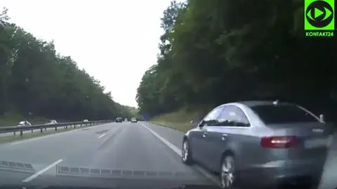 Pędził slalomem po A6