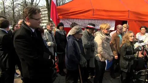 Arkadiusz Mularczyk na kolejnym proteście