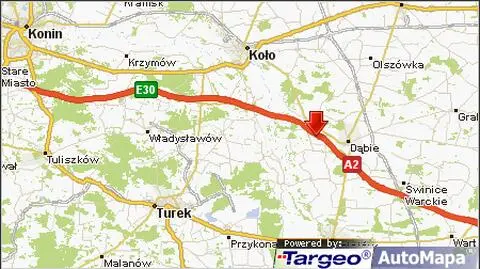 Ciężarówka uderzyła w bandę. Utrudnienia na A2